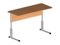 Стол ученический (h700-820 мм) двухместный с регулировкой высоты, лдсп 16 мм.